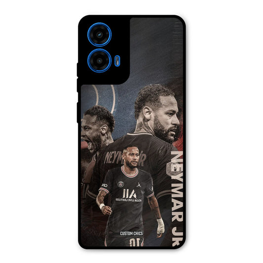 Neymar Portrait Moto G45 Mobile Back Cover - Sports PrintShield Case