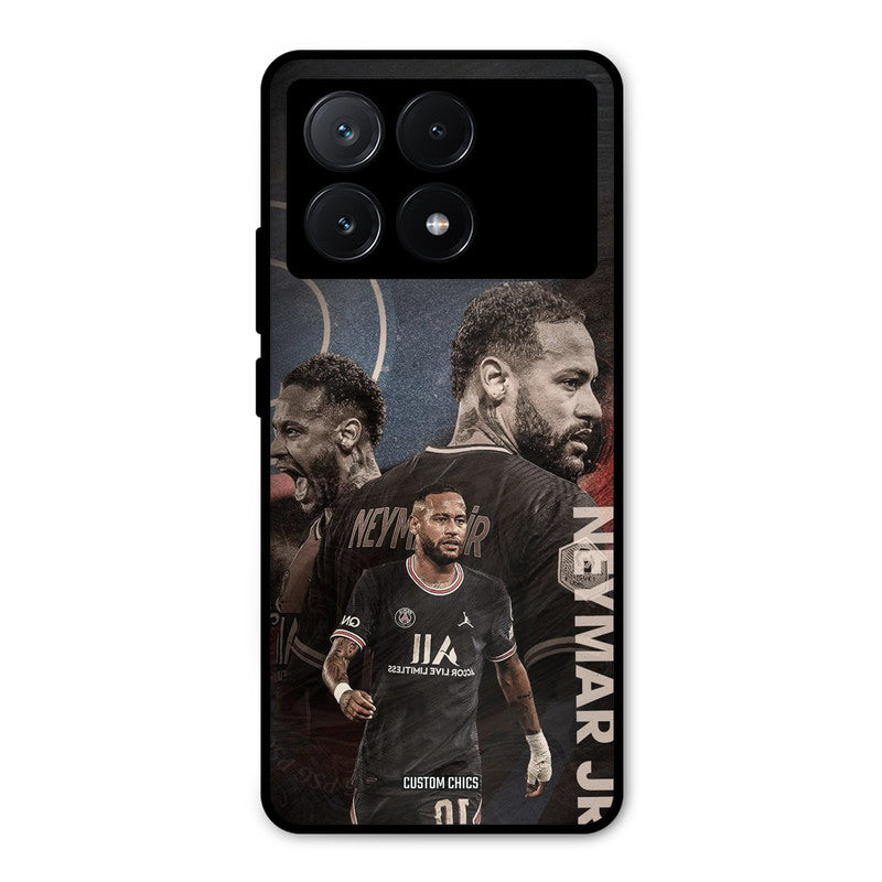 Neymar Portrait Poco X6 Pro Mobile Back Cover - Sports PrintShield Case