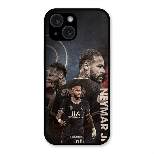 Neymar Portrait  iPhone 15 Plus Mobile Back Cover - Sports PrintShield Case