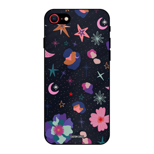 Night Pattern iPhone SE 2020 Mobile Back Cover - Aesthetic PrintShield Case