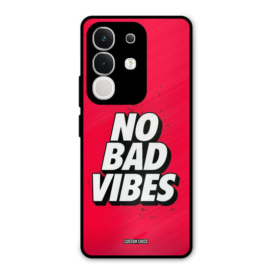 No Bad Vibes Vivo T4x Mobile Back Cover - Typography PrintShield Case