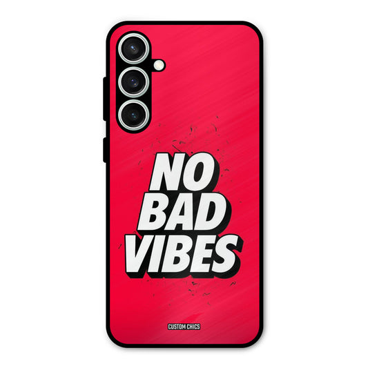 No Bad Vibes Samsung Galaxy S23 Mobile Back Cover - Typography PrintShield Case