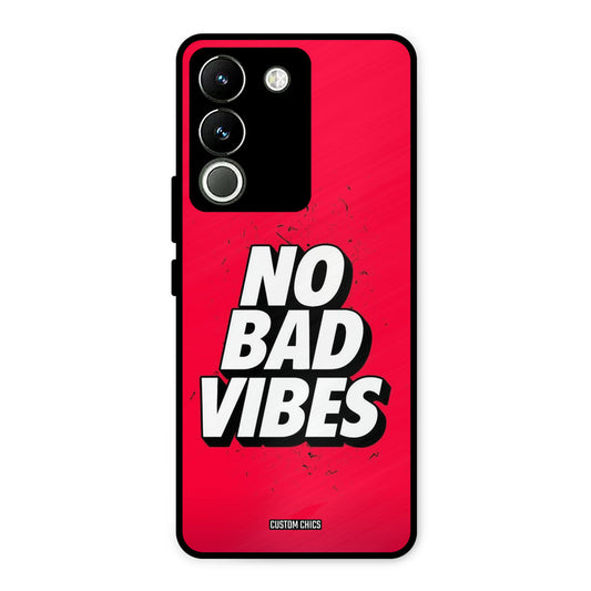 No Bad Vibes Vivo Y200 Mobile Back Cover - Typography PrintShield Case
