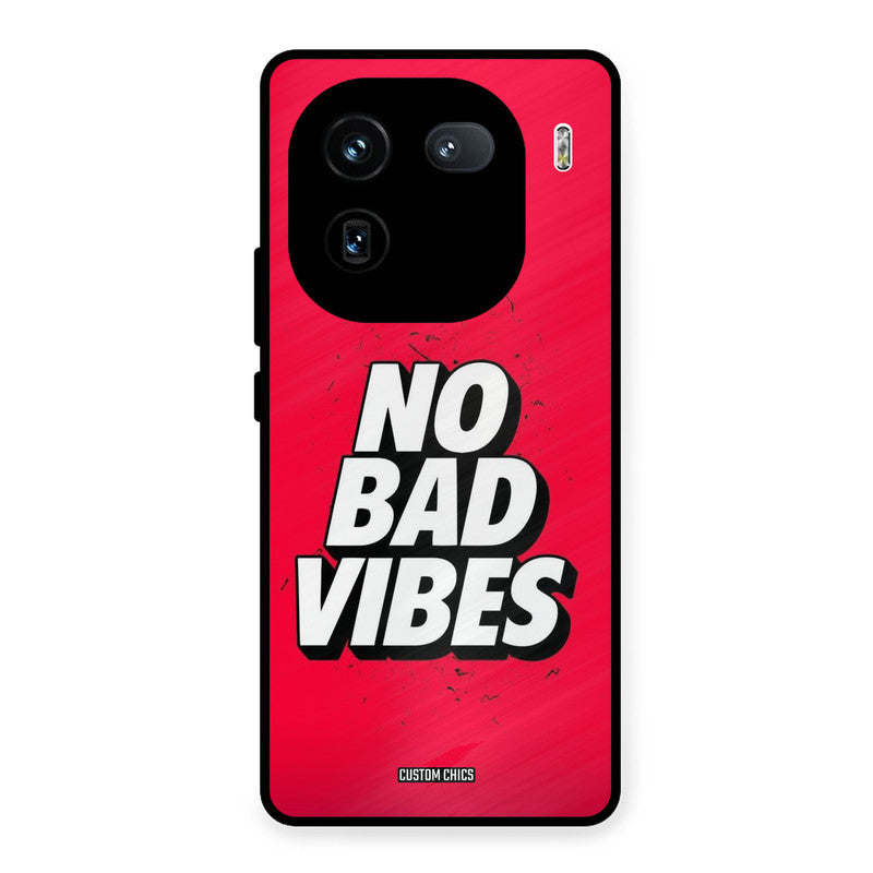 No Bad Vibes iQOO 12 Mobile Back Cover - Typography PrintShield Case