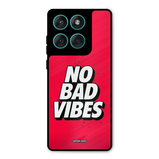 No Bad Vibes Motorola Edge 60 Fusion Mobile Back Cover - Typography PrintShield Case
