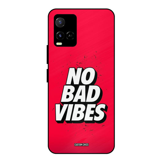No Bad Vibes Vivo Y33s Mobile Back Cover - Typography PrintShield Case