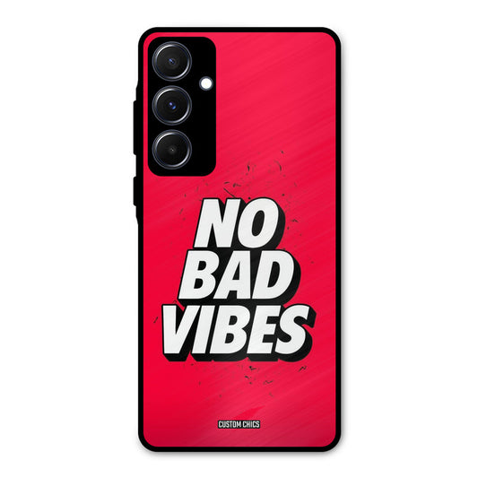 No Bad Vibes Samsung Galaxy A55 5G Mobile Back Cover - Typography PrintShield Case