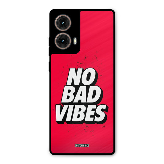 No Bad Vibes Moto G85 Mobile Back Cover - Typography PrintShield Case