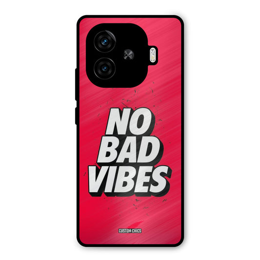 No Bad Vibes iQoo Z9 Turbo Mobile Back Cover - Typography PrintShield Case