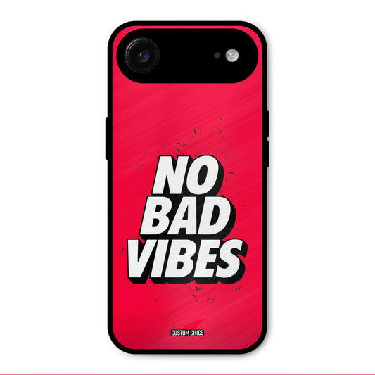 No Bad Vibes iPhone Air Mobile Back Cover - Typography PrintShield Case