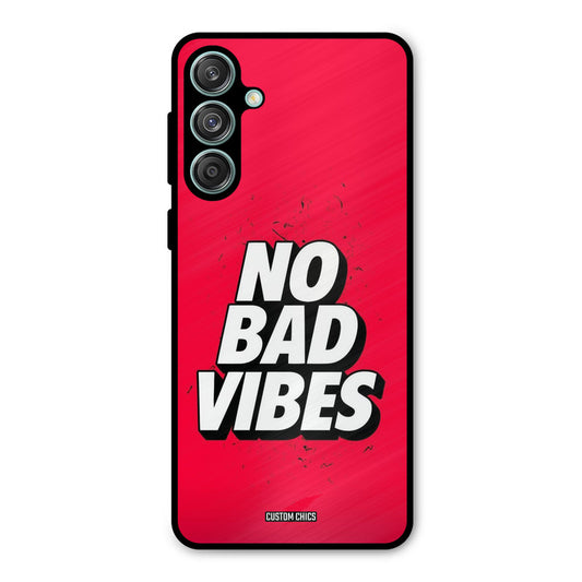 No Bad Vibes Samsung Galaxy M55 5G Mobile Back Cover - Typography PrintShield Case
