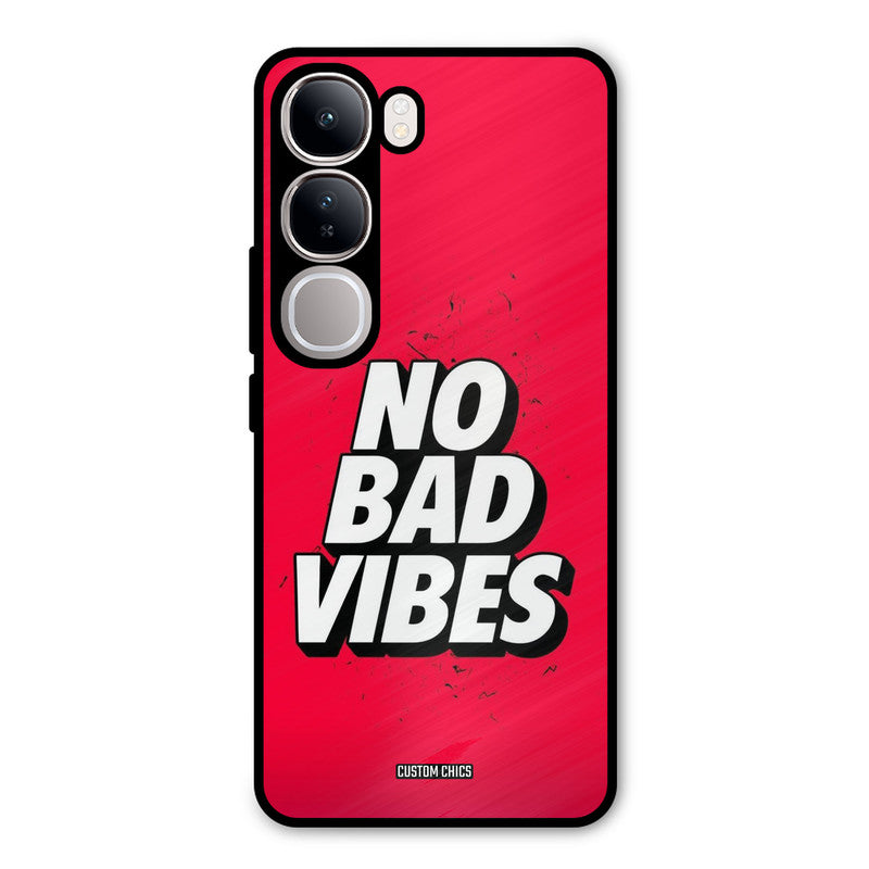 No Bad Vibes Vivo Y300 Mobile Back Cover - Typography PrintShield Case