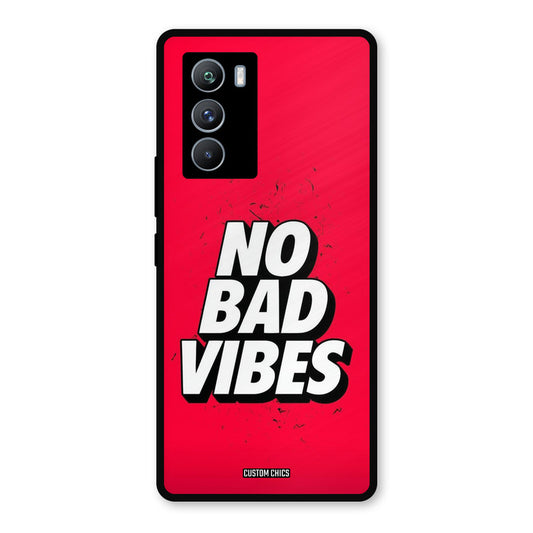 No Bad Vibes iQOO 9SE Mobile Back Cover - Typography PrintShield Case