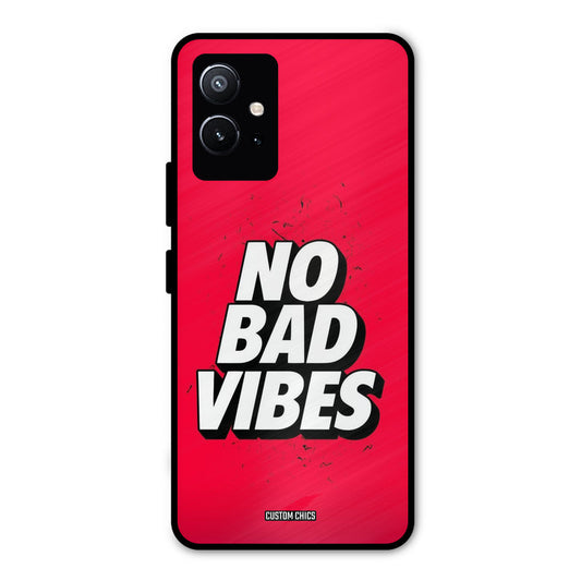 No Bad Vibes Vivo Y75 5G Mobile Back Cover - Typography PrintShield Case