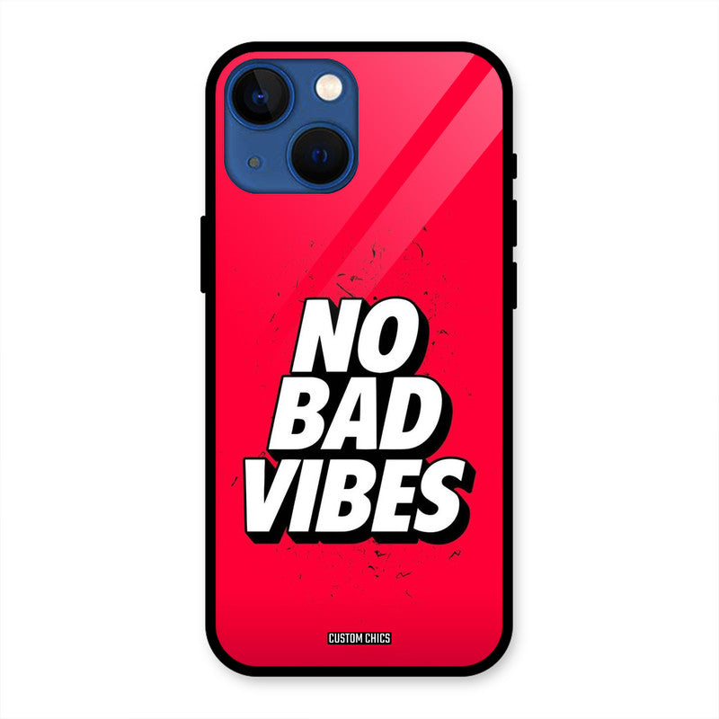 No Bad Vibes iPhone 13 Mini Mobile Back Cover - Typography PrintShield Case