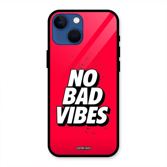 No Bad Vibes iPhone 13 Mini Mobile Back Cover - Typography PrintShield Case
