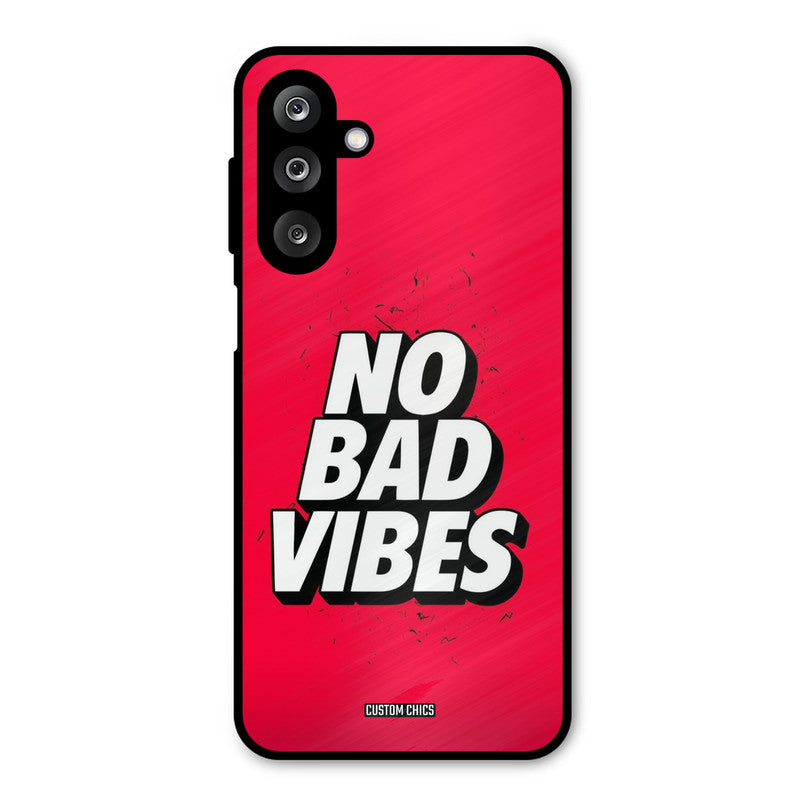 No Bad Vibes Samsung Galaxy M36 Mobile Back Cover - Typography PrintShield Case