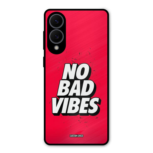 No Bad Vibes Samsung Galaxy S25 Edge Mobile Back Cover - Typography PrintShield Case