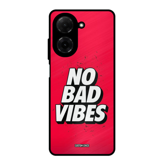 No Bad Vibes Poco C71 Mobile Back Cover - Typography PrintShield Case