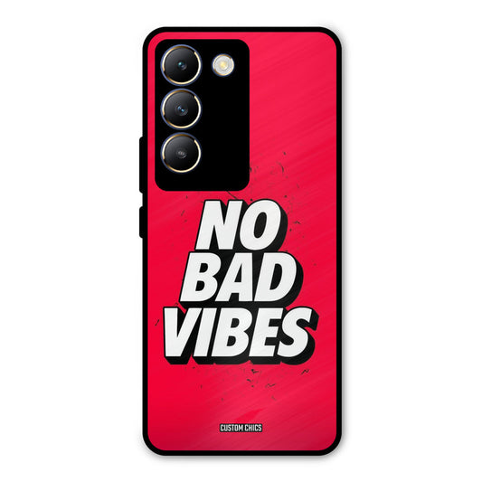 No Bad Vibes Vivo Y200e Mobile Back Cover - Typography PrintShield Case