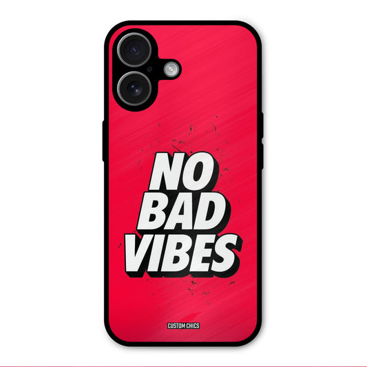 No Bad Vibes iPhone 17 Mobile Back Cover - Typography PrintShield Case