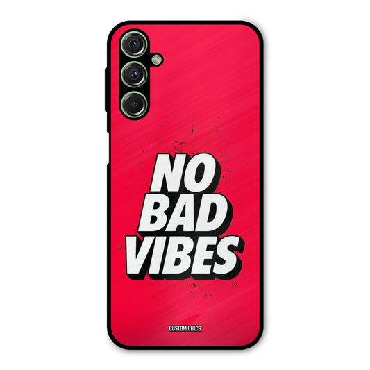 No Bad Vibes Samsung Galaxy M34 Mobile Back Cover - Typography PrintShield Case