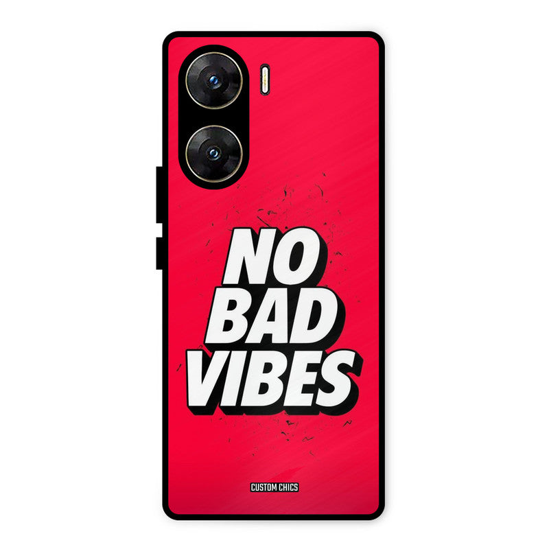 No Bad Vibes Vivo V29e Mobile Back Cover - Typography PrintShield Case