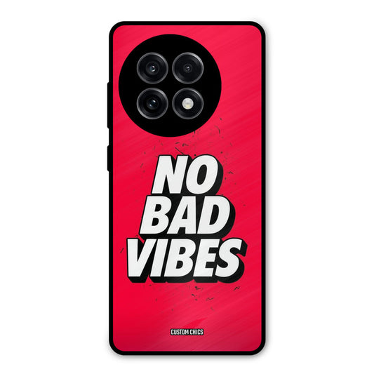 No Bad Vibes OnePlus 13R Mobile Back Cover - Typography PrintShield Case
