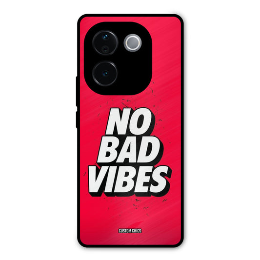 No Bad Vibes Vivo T3 Pro Mobile Back Cover - Typography PrintShield Case