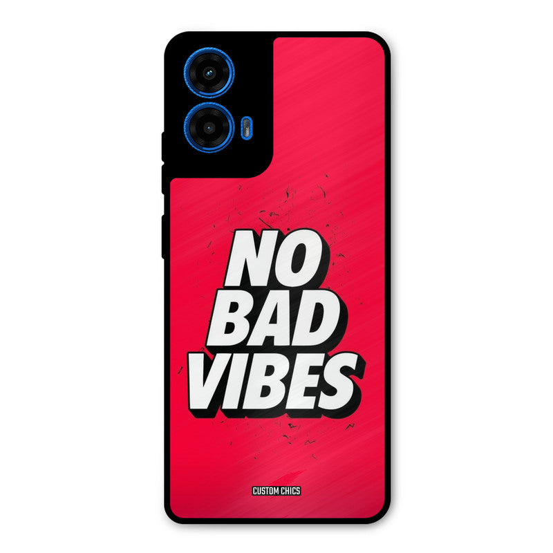 No Bad Vibes Moto G45 Mobile Back Cover - Typography PrintShield Case