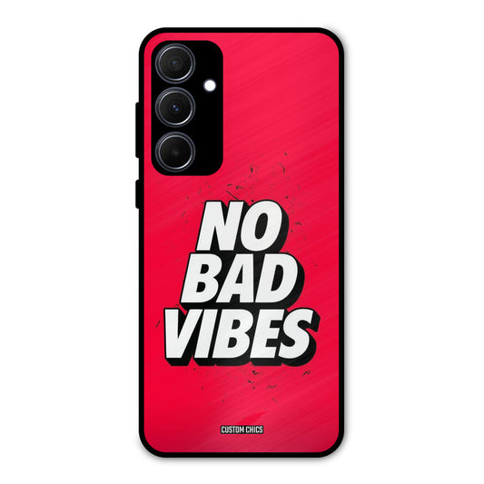 No Bad Vibes Samsung Galaxy A35 5G Mobile Back Cover - Typography PrintShield Case