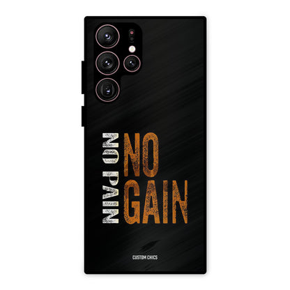 No Pain Samsung Galaxy S22 Ultra Mobile Back Cover - Typography PrintShield Case