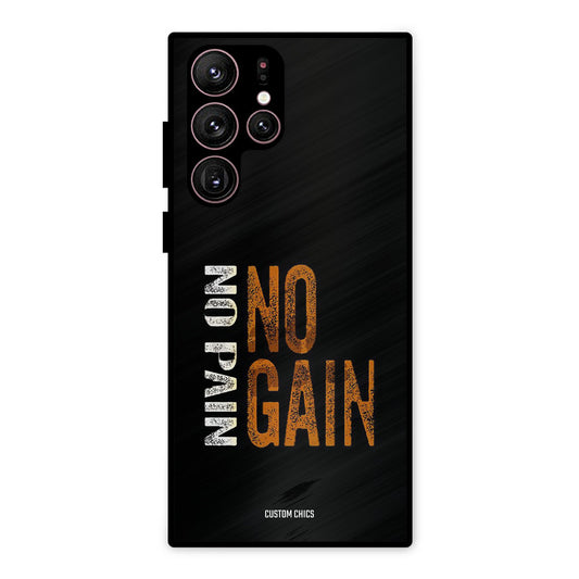 No Pain Samsung Galaxy S22 Ultra Mobile Back Cover - Typography PrintShield Case