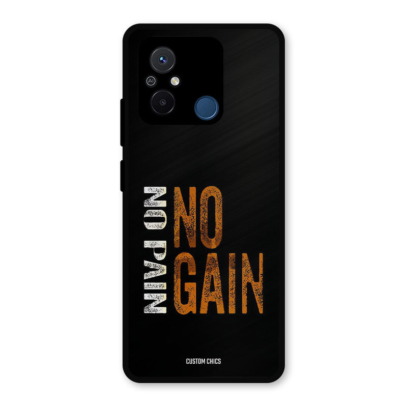 No Pain Redmi 12c Mobile Back Cover - Typography PrintShield Case