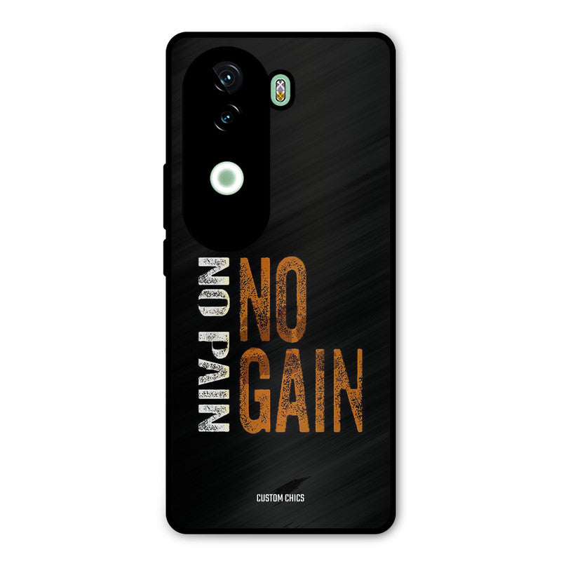 No Pain iQOO Z9s Mobile Back Cover - Typography PrintShield Case