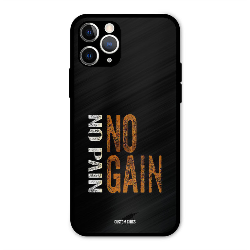 No Pain iPhone 11 Pro Mobile Back Cover - Typography PrintShield Case