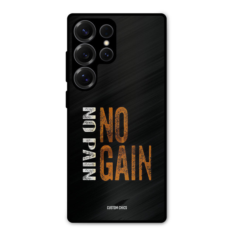 No Pain Samsung Galaxy S25 Ultra Mobile Back Cover - Typography PrintShield Case