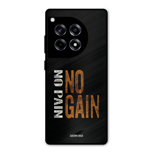 No Pain OnePlus 12R Mobile Back Cover - Typography PrintShield Case
