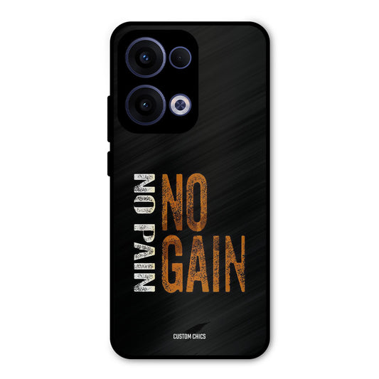 No Pain Oppo Reno 13 5G Mobile Back Cover - Typography PrintShield Case