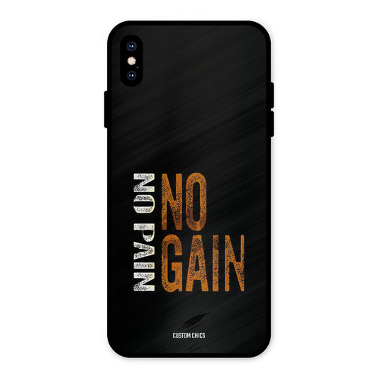 No Pain iPhone XS Max Mobile Back Cover - Typography PrintShield Case