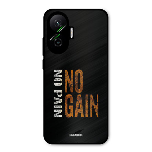 No Pain Poco F7 5G Mobile Back Cover - Typography PrintShield Case