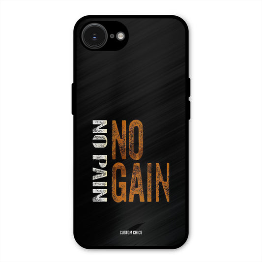 No Pain iPhone 16e Mobile Back Cover - Typography PrintShield Case