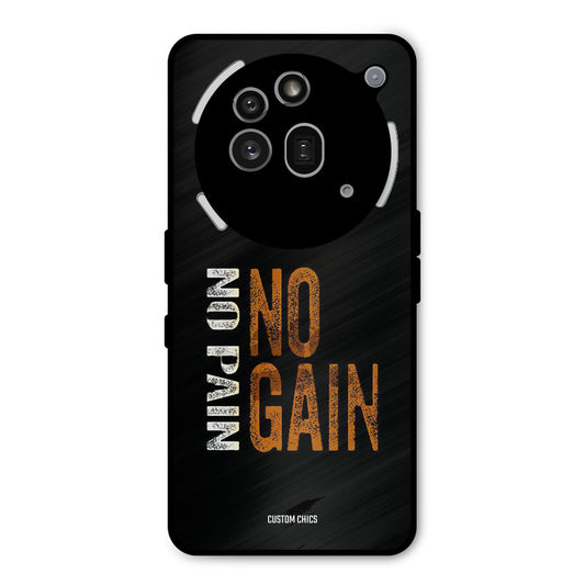 No Pain Nothing Phone 3A Pro Mobile Back Cover - Typography PrintShield Case