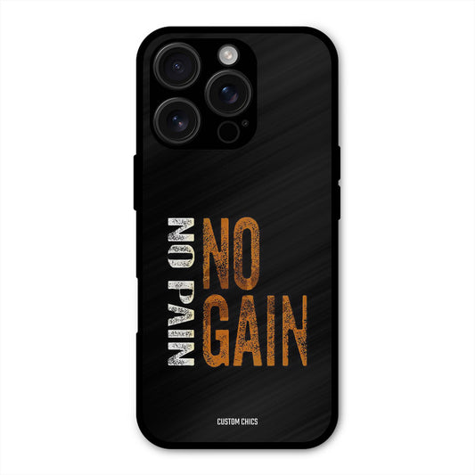 No Pain iPhone 16 Pro Mobile Back Cover - Typography PrintShield Case