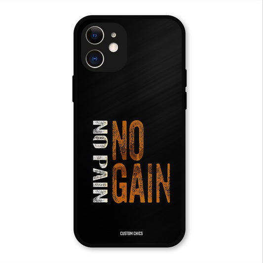 No Pain iPhone 12 Mobile Back Cover - Typography PrintShield Case