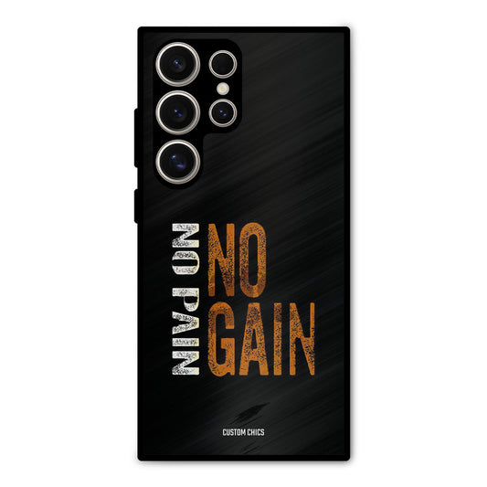 No Pain Samsung Galaxy S24 Ultra Mobile Back Cover - Typography PrintShield Case