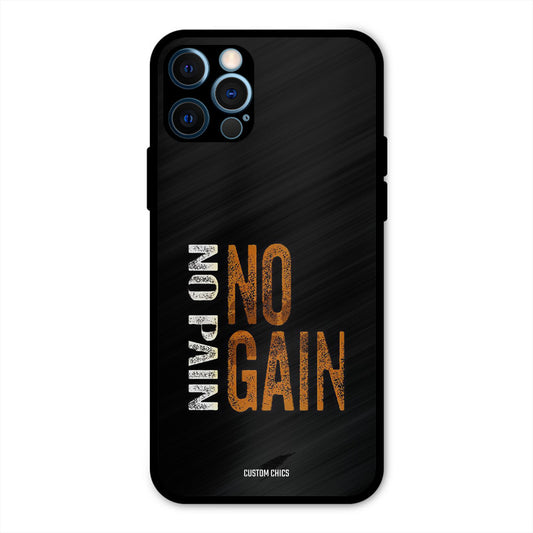 No Pain iPhone 12 Pro Mobile Back Cover - Typography PrintShield Case