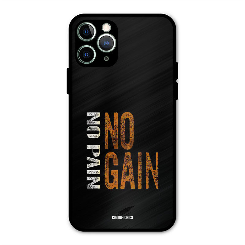 No Pain iPhone 11 Pro Max Mobile Back Cover - Typography PrintShield Case