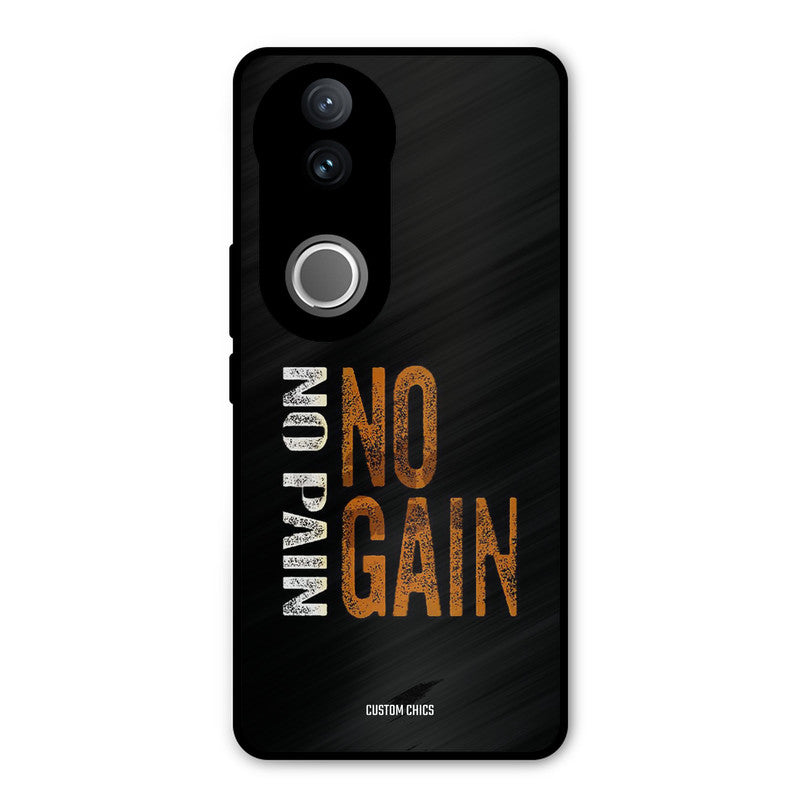No Pain iQOO Z10R Mobile Back Cover - Typography PrintShield Case