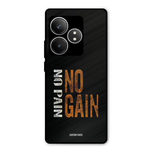 No Pain Realme GT 6T Mobile Back Cover - Typography PrintShield Case